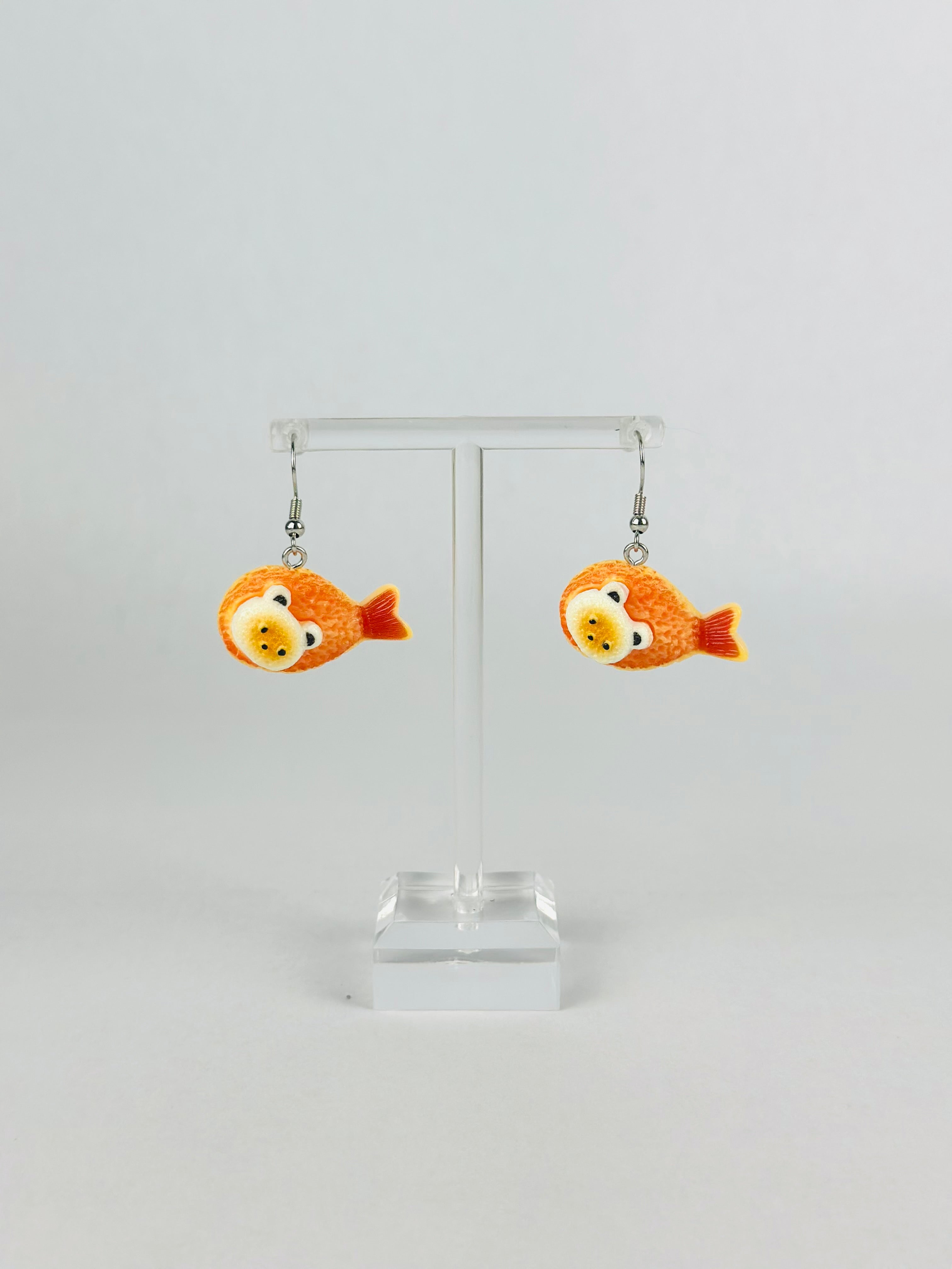 Cubby Custard Bear Earrings