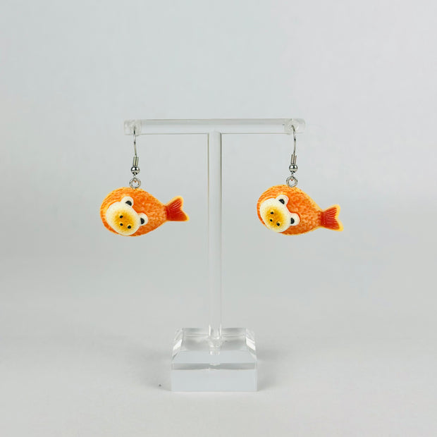 Cubby Custard Bear Earrings