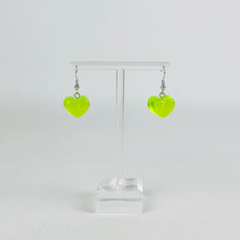Green Gummy Heart Earrings