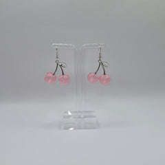 Silver Cherry Earrings