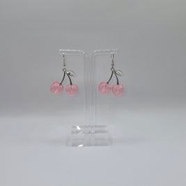 Silver Cherry Earrings