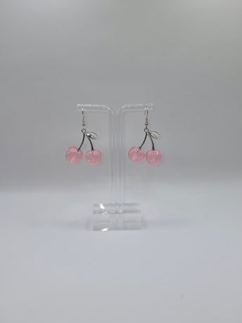 Silver Cherry Earrings