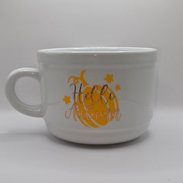White Hello Autumn Soup Mug
