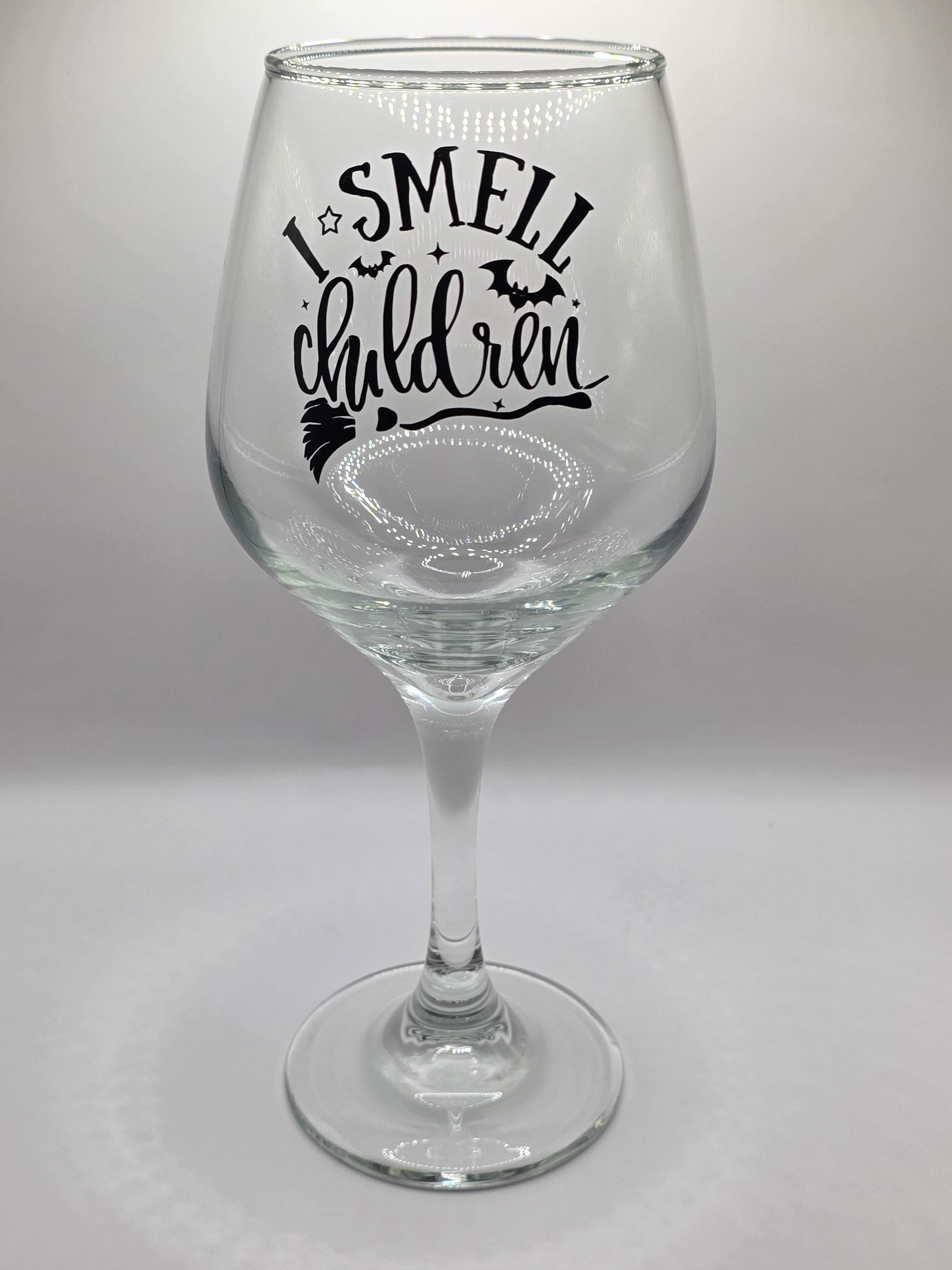 I Smell Children Halloween Wine Glass