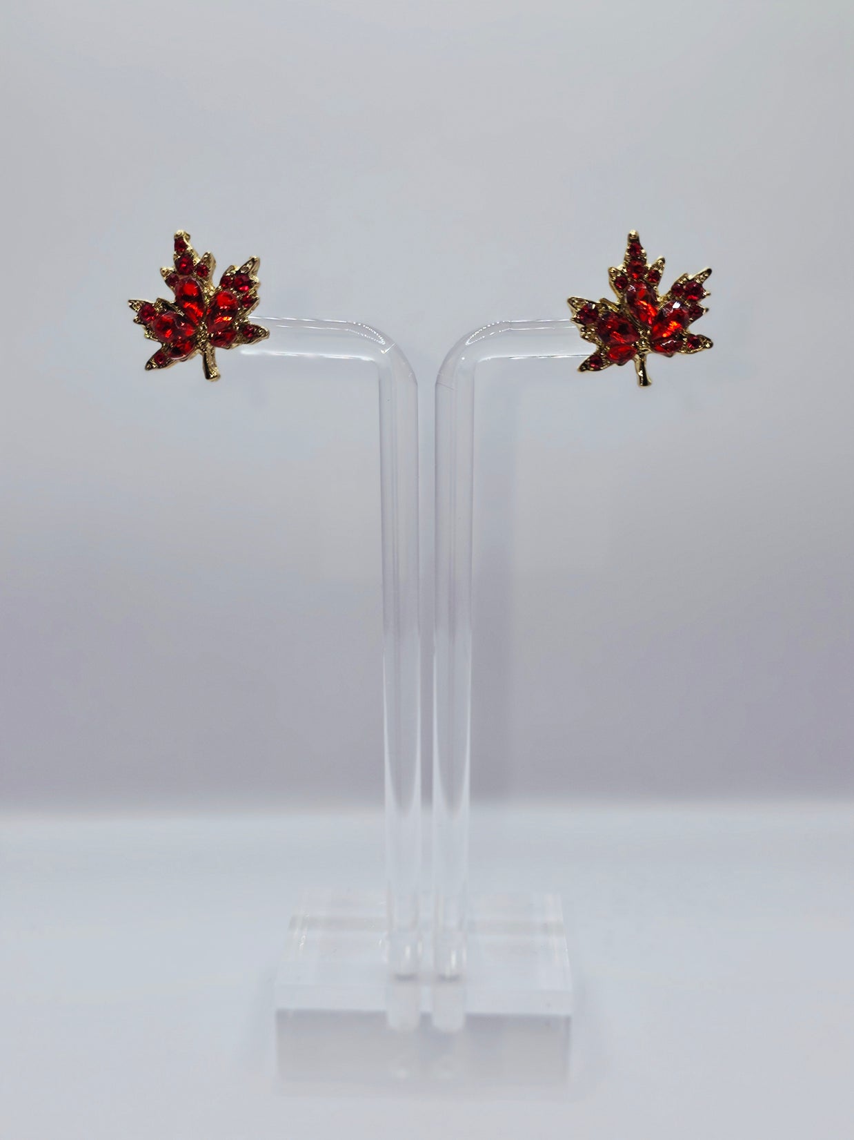 Red Maple Leaf Earrings