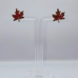 Red Maple Leaf Earrings