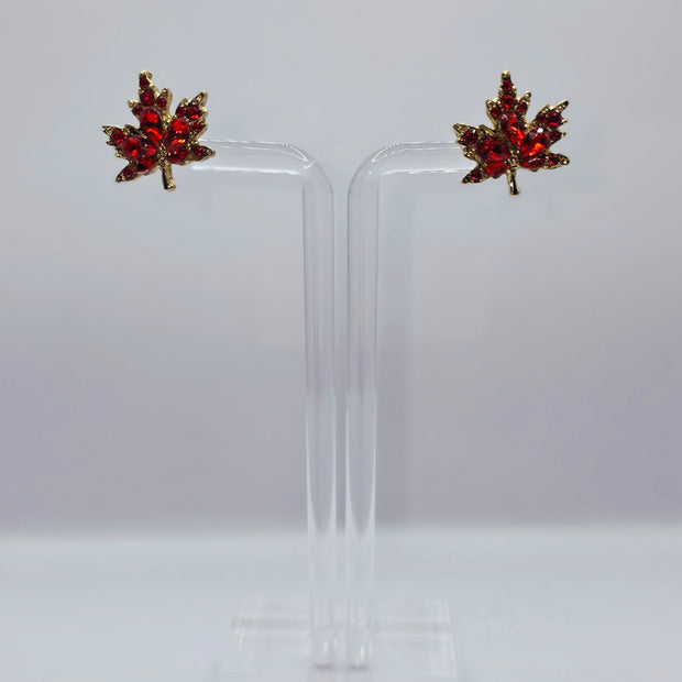 Red Maple Leaf Earrings