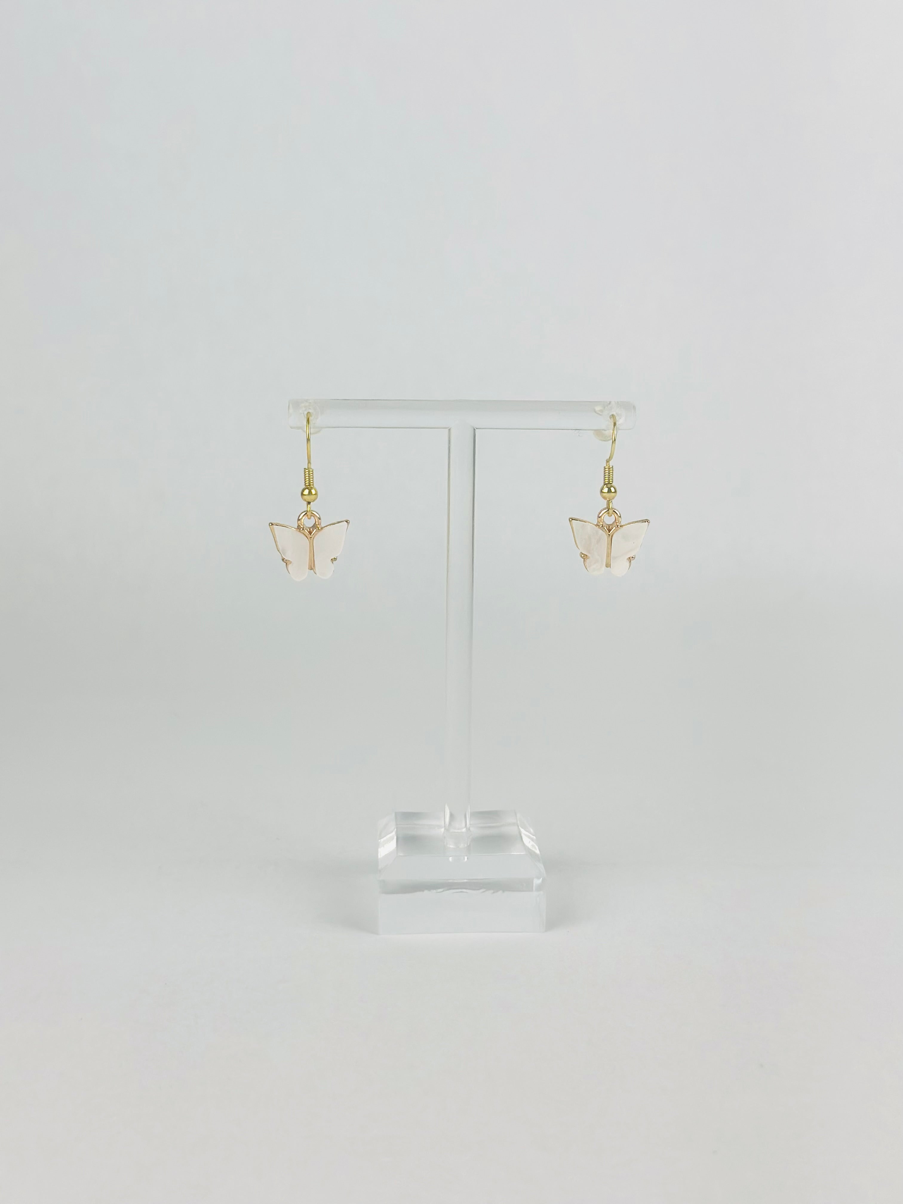 Ivory White Mariposa Earrings