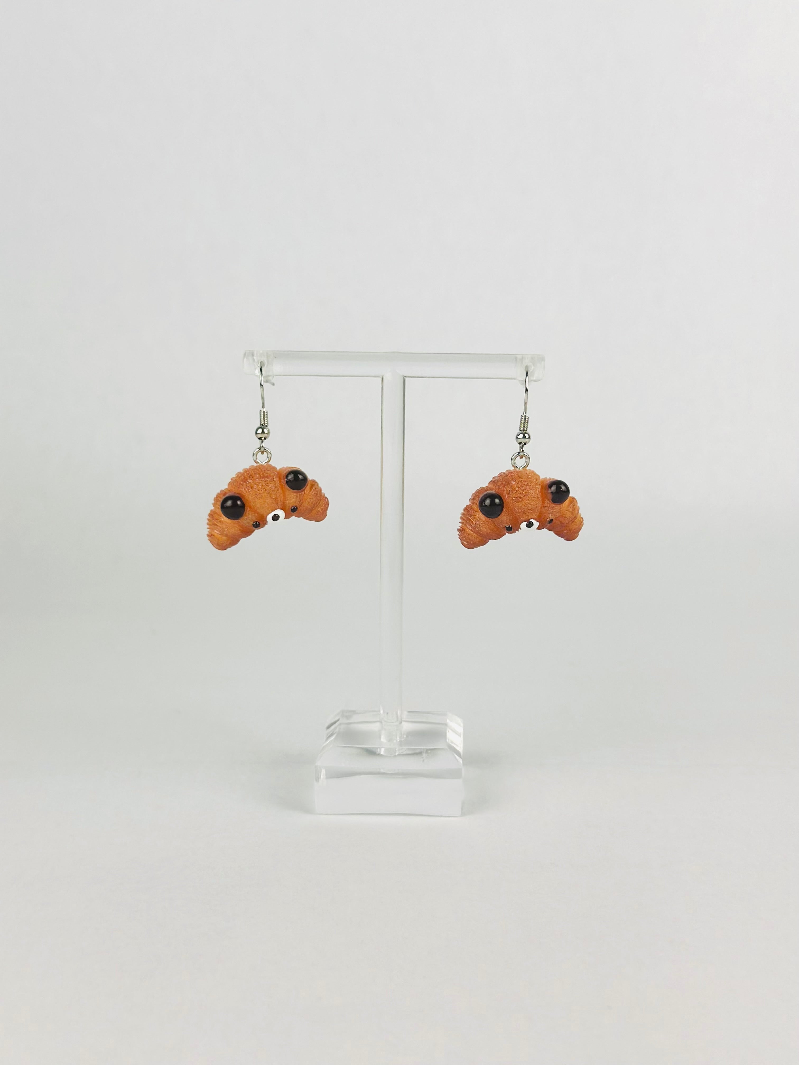 Cubby Bear Croissant Earrings