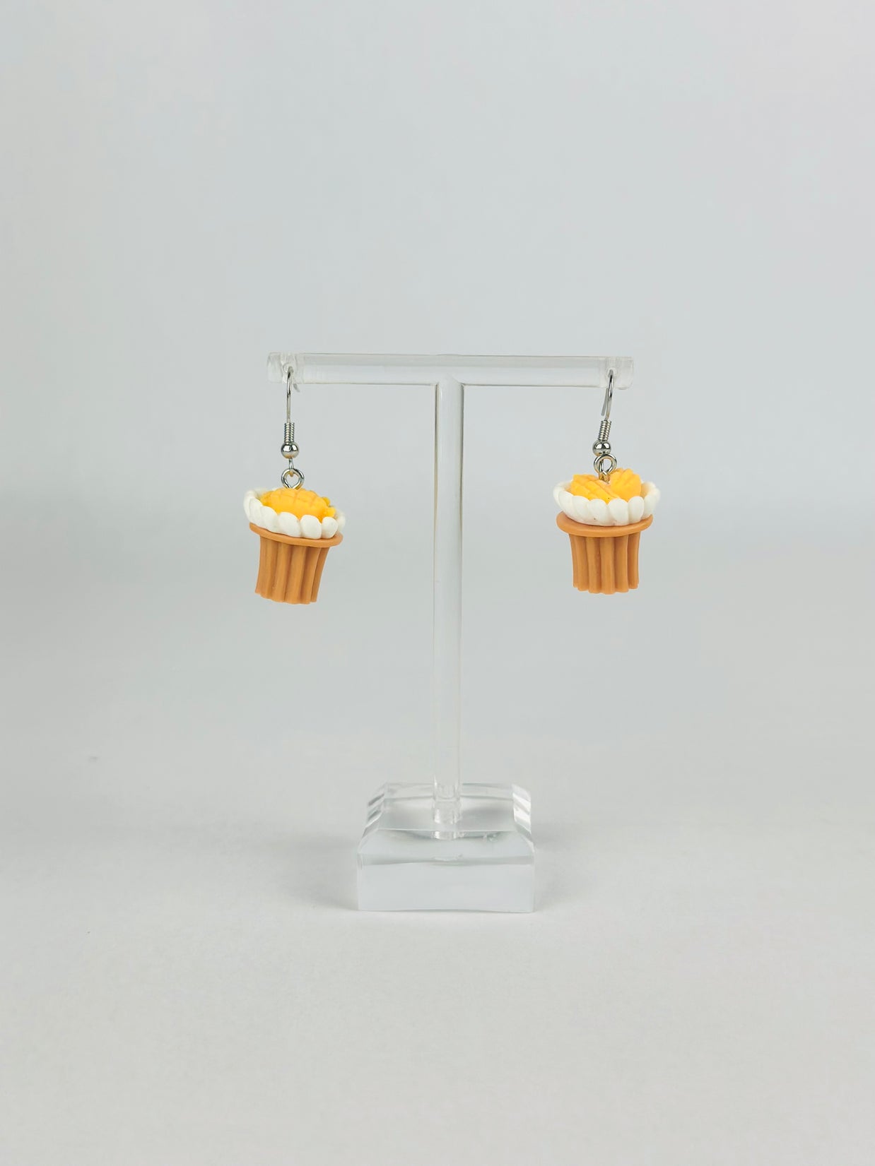 Mango Vanilla Cupcake Earrings