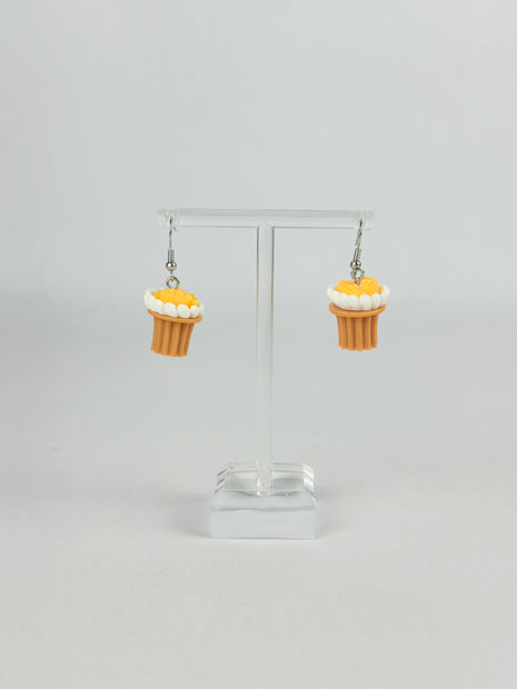 Mango Vanilla Cupcake Earrings