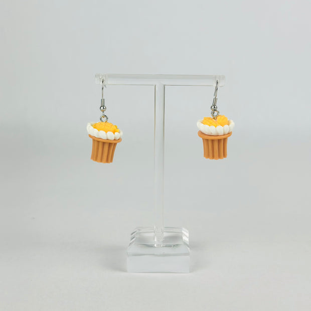 Mango Vanilla Cupcake Earrings