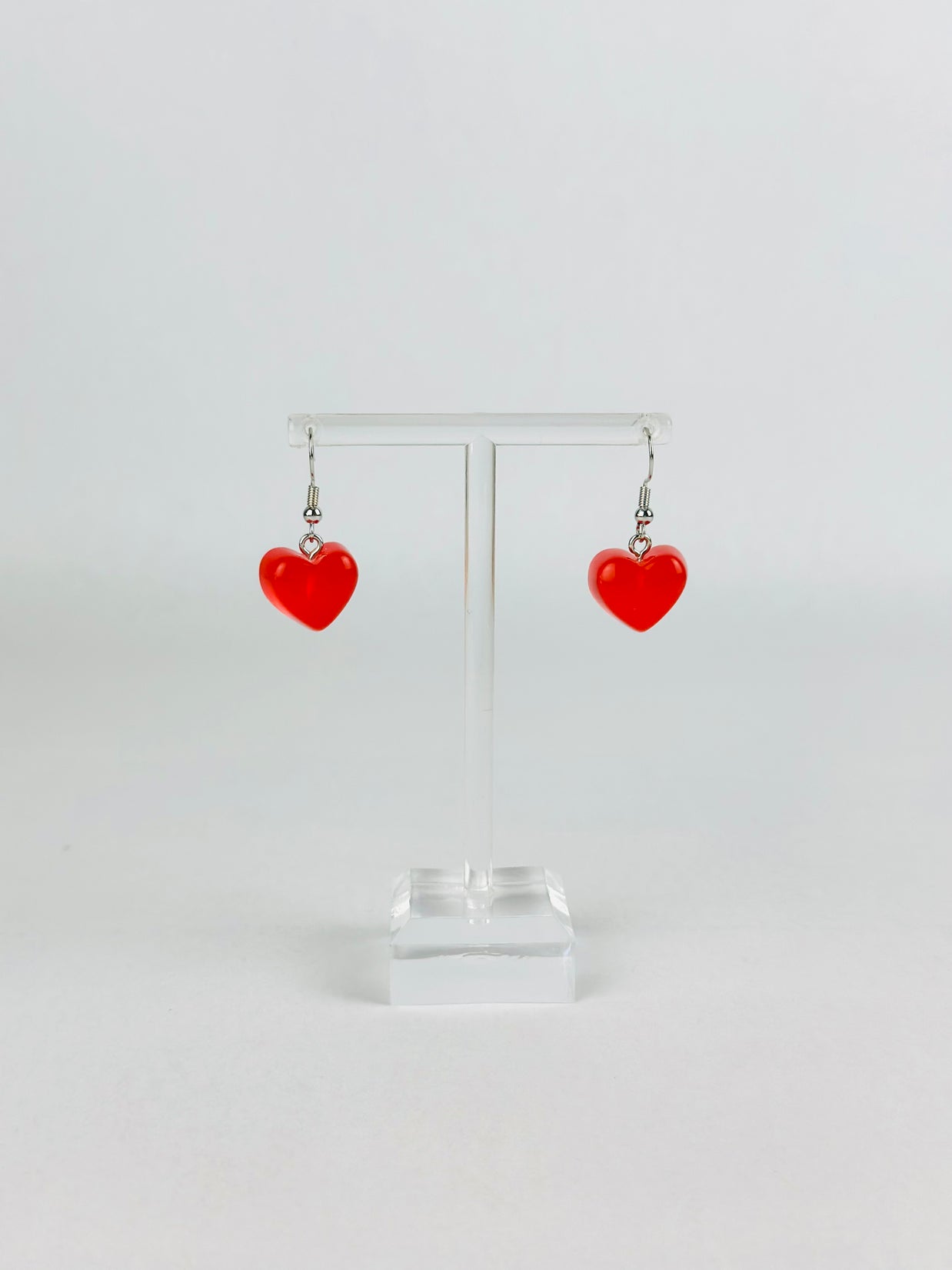 Red Gummy Heart Earrings