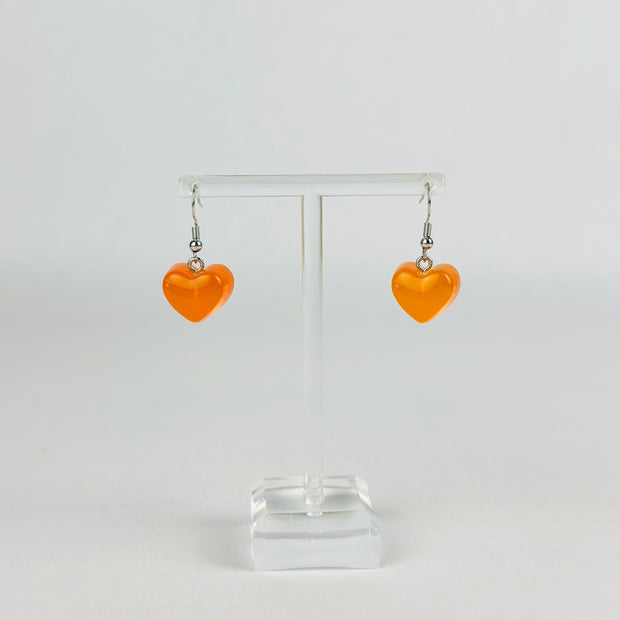 Orange Gummy Heart Earrings