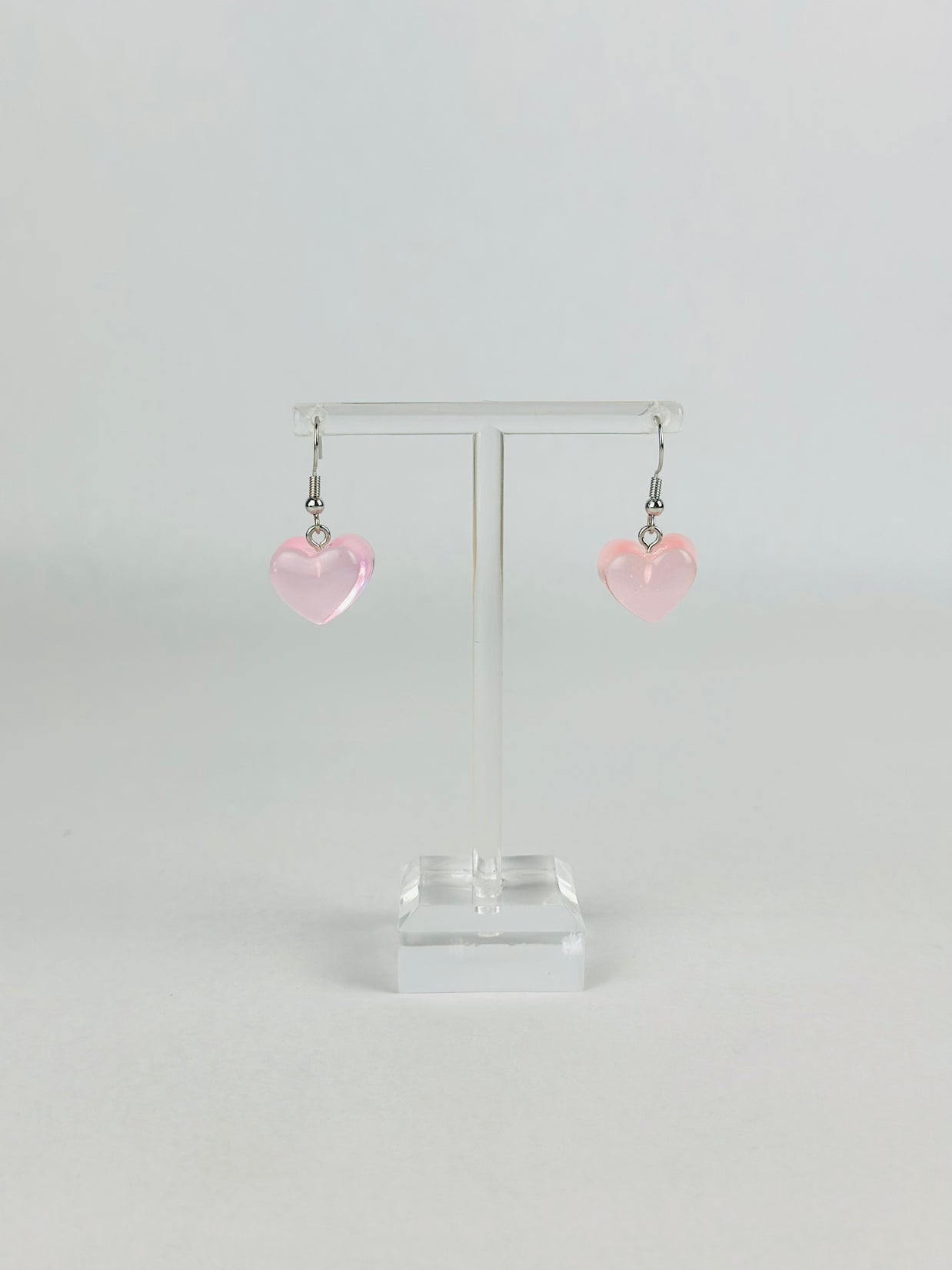 Pink Gummy Heart Earrings