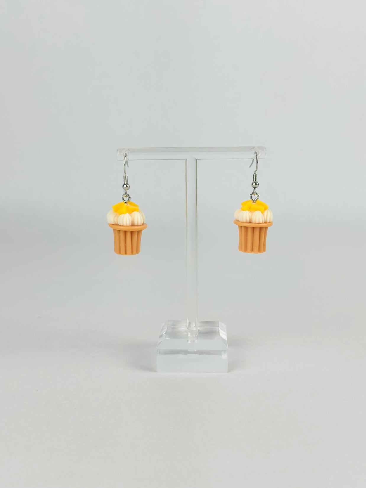 Vanilla Mango Twist Cupcake Earrings