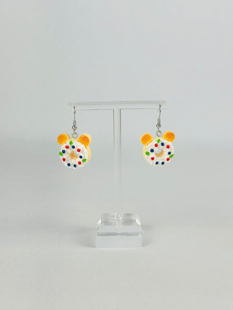 Cubby Donut Bear Earrings