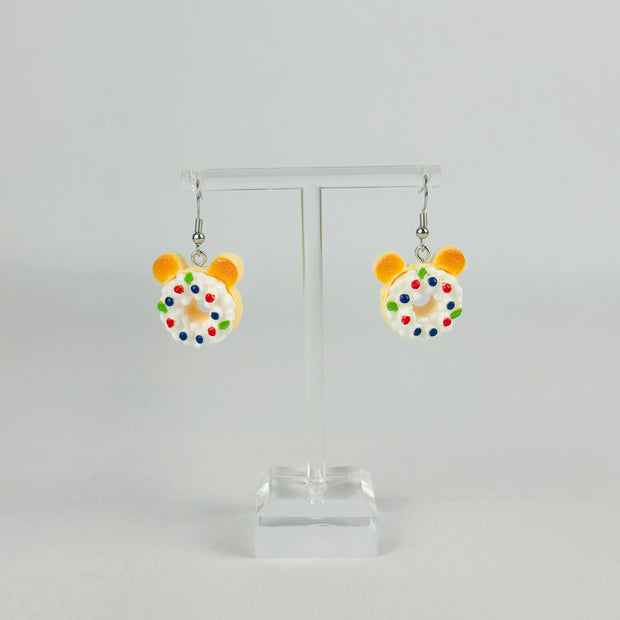 Cubby Donut Bear Earrings