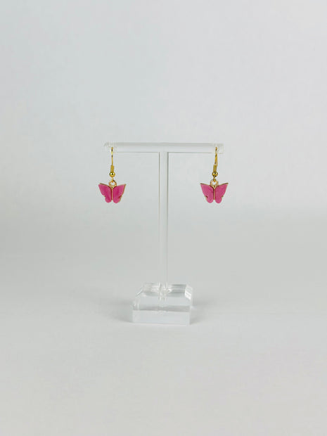 Deep Pink Mariposa Earrings