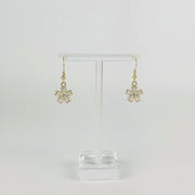 White Crystal Flower Earrings