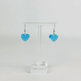 Blue Gummy Heart Earrings
