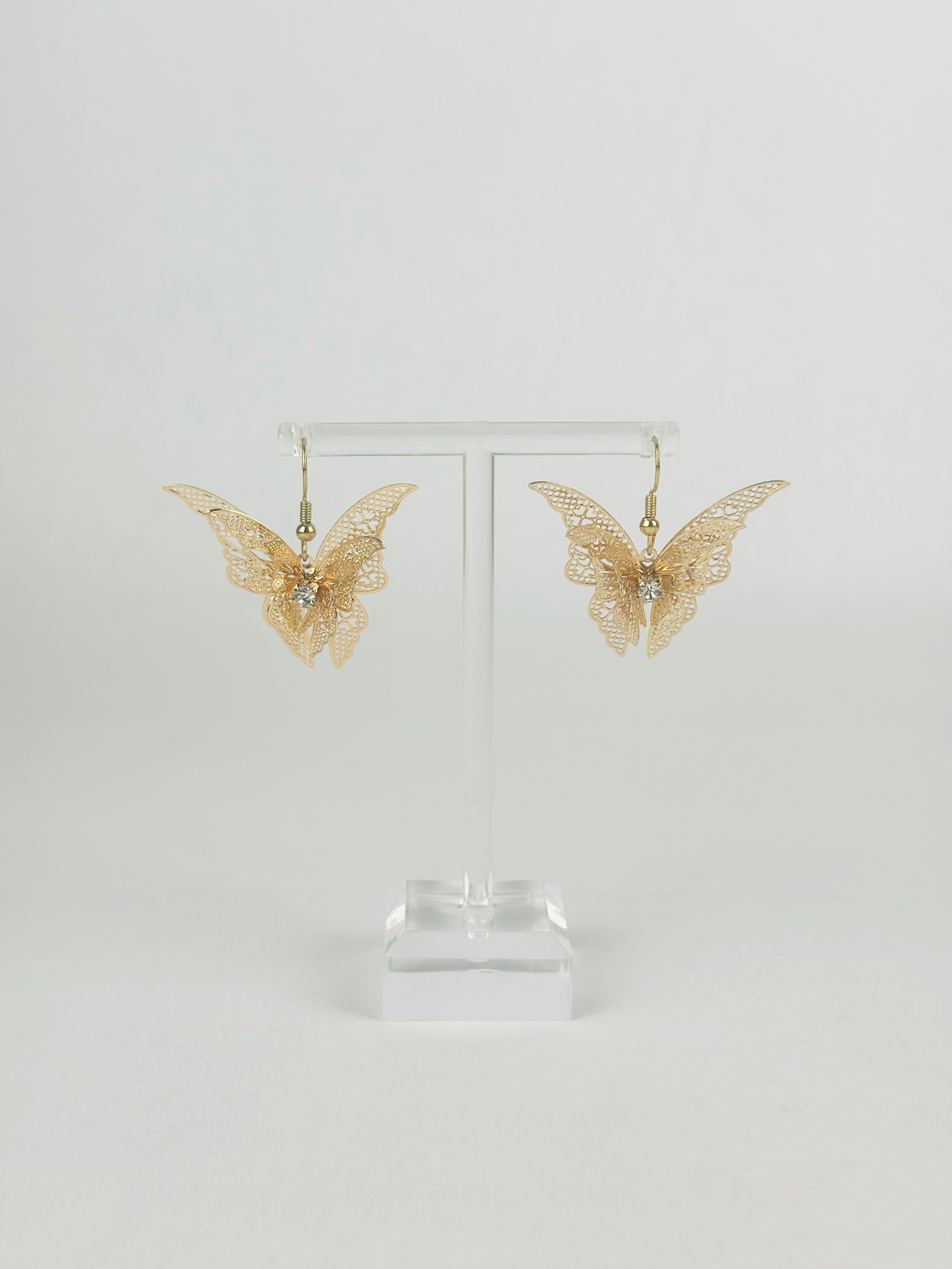 Crystal Butterfly Earrings
