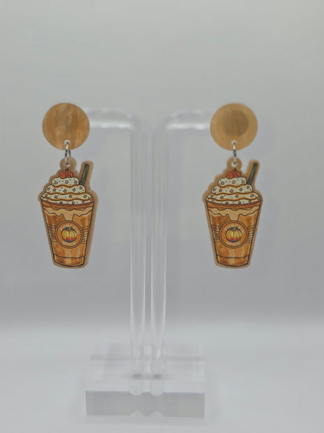Pumpkin Spice Latte Earrings