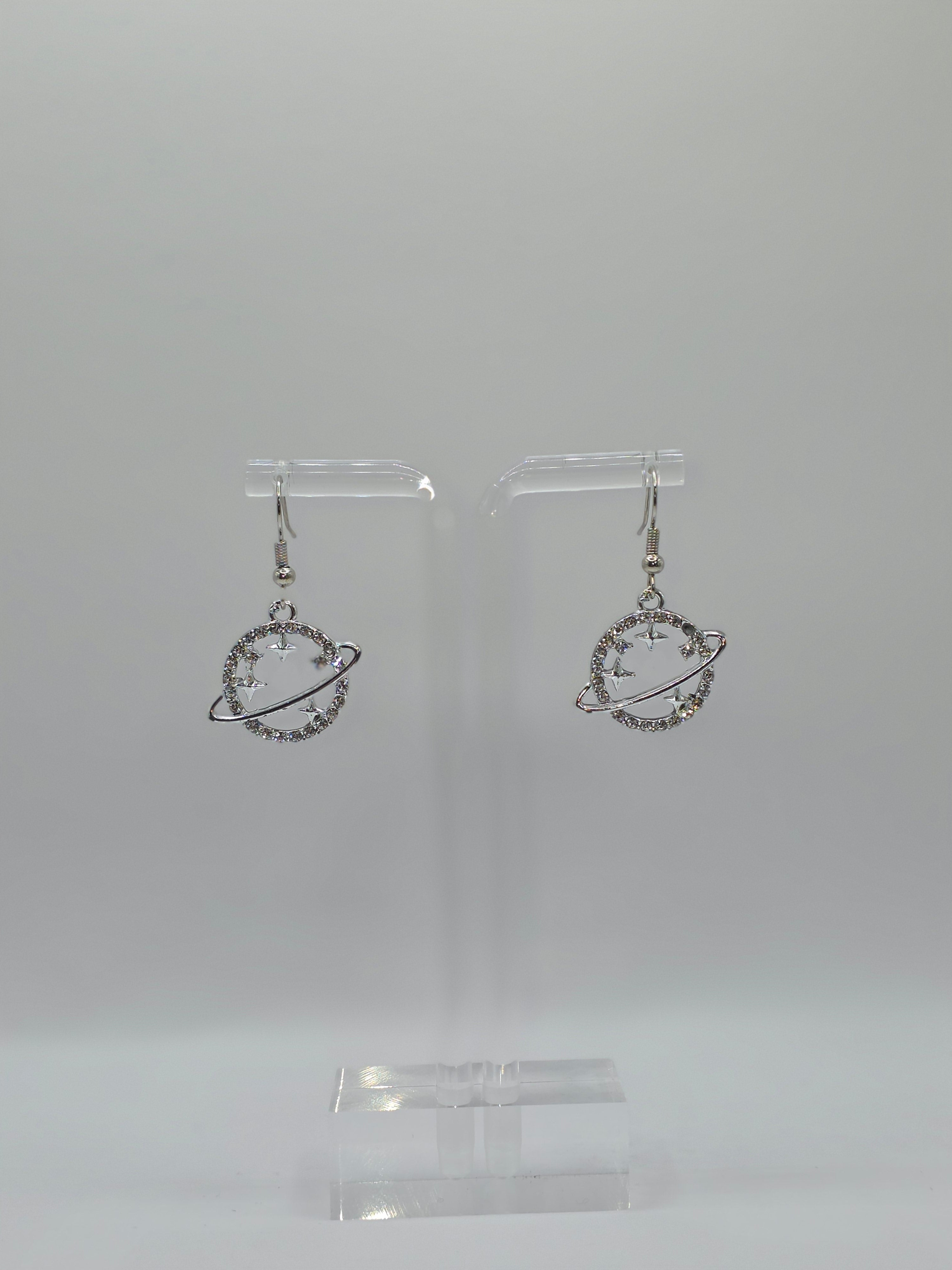 Silver Planet Earrings