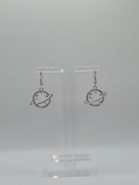 Silver Planet Earrings
