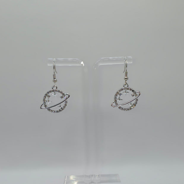 Silver Planet Earrings