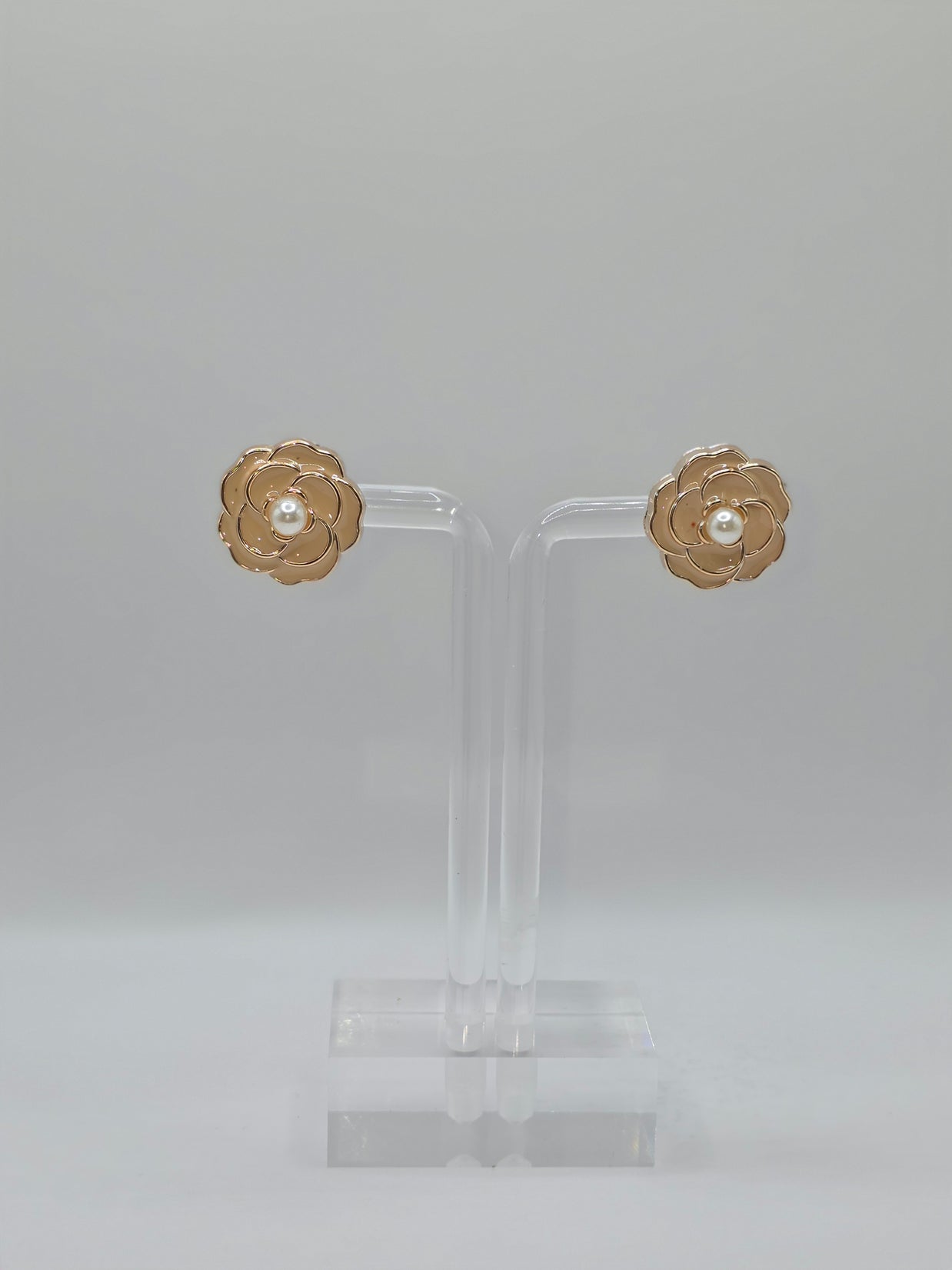Camellia Flower Stud Earrings