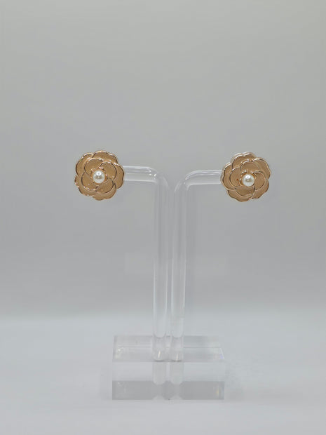 Camellia Flower Stud Earrings