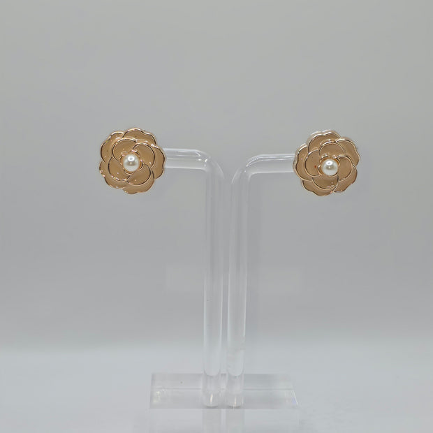 Camellia Flower Stud Earrings