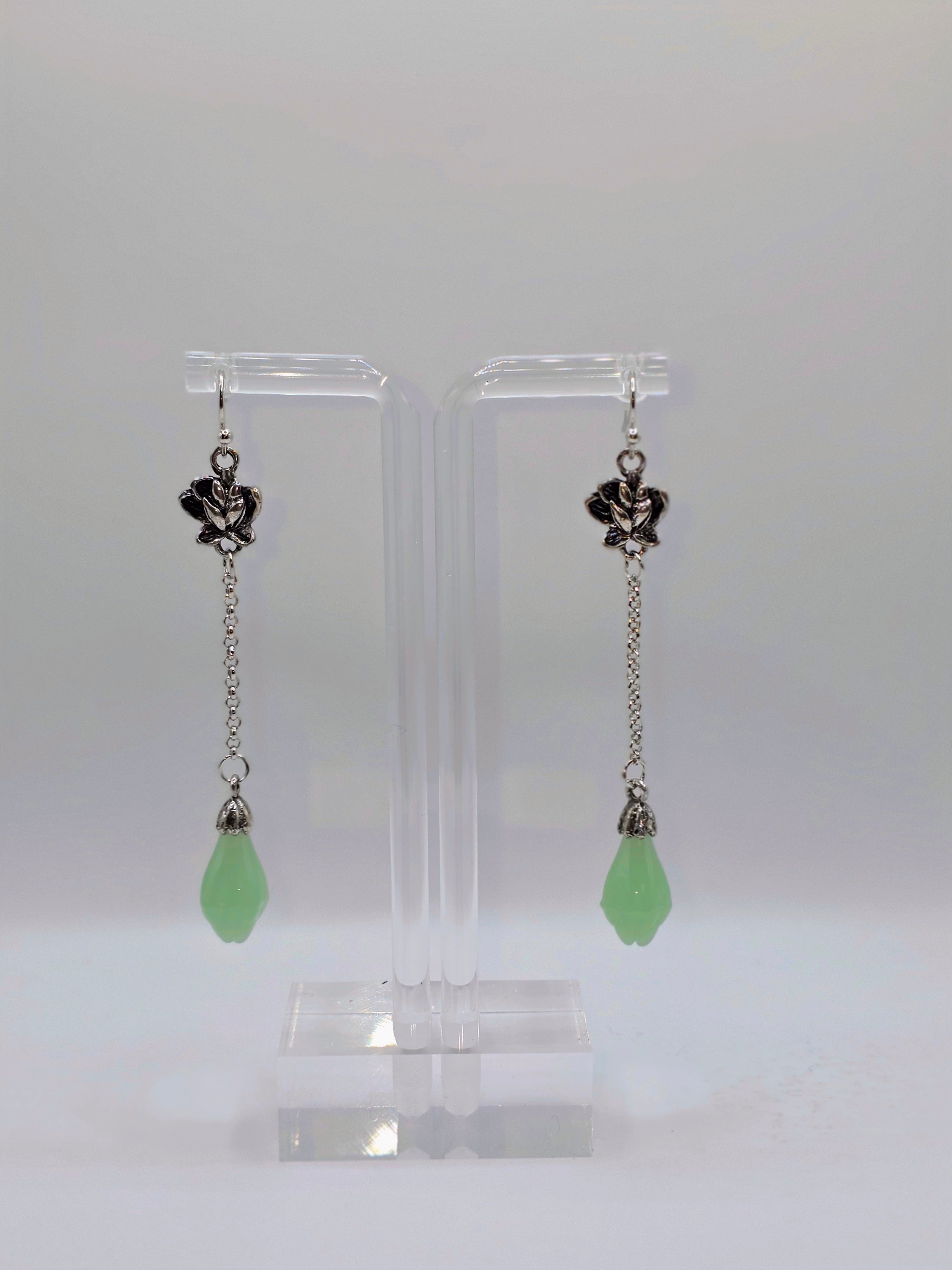 Jade Pendulum Earrings
