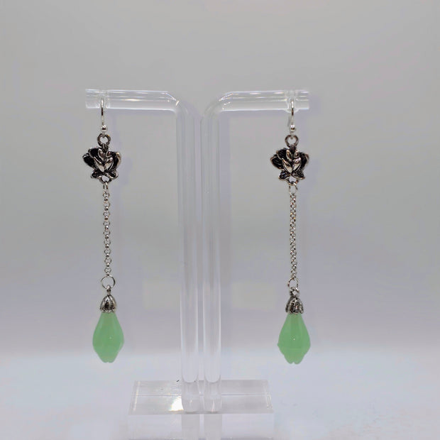 Jade Pendulum Earrings