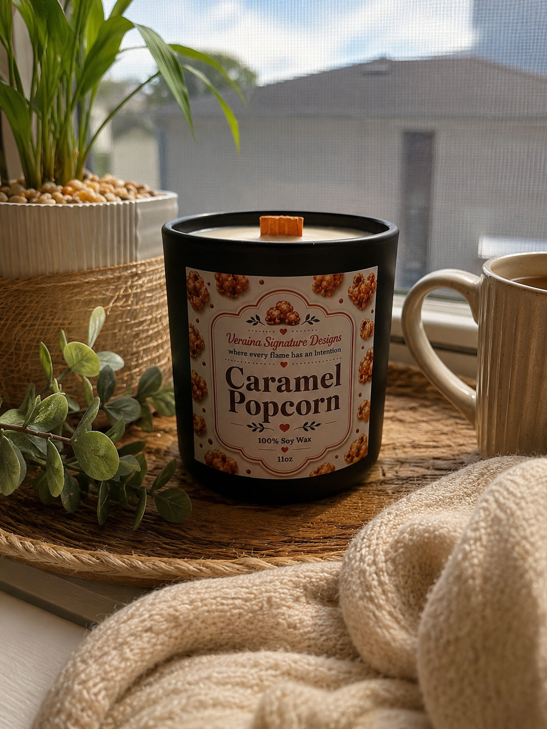 Caramel Popcorn Soy Candle 11oz