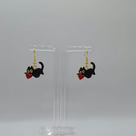 Supper Snuggle Cat Earrings